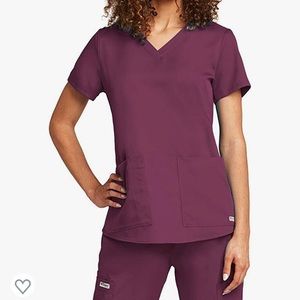 Grey’s Anatomy by BARCO Scrub Top in Wine